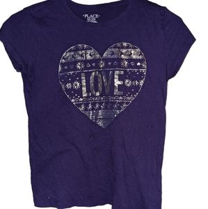 Dark purple girls shirt sleeve shirt